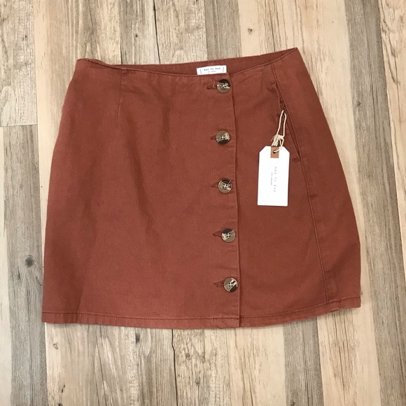 NWT Day to Day Blu Pepper Rust skirt sz Large - Picture 2 of 8